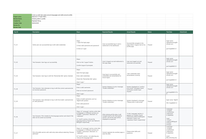 create detailed test cases and perform expert manual testing